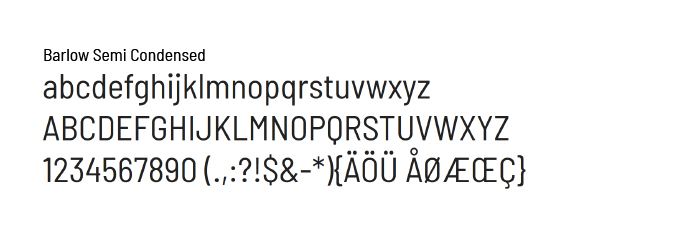 Abb.2 Barlow Semi Condensed